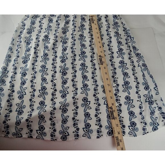 Altar D State Womens Mini Dress White Blue Floral Sleeveless Keyhole Back Size S - Picture 9 of 9